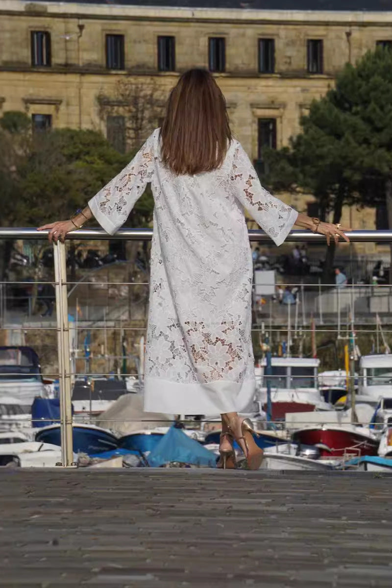 Nezorian™ | Elegante Abito in Pizzo