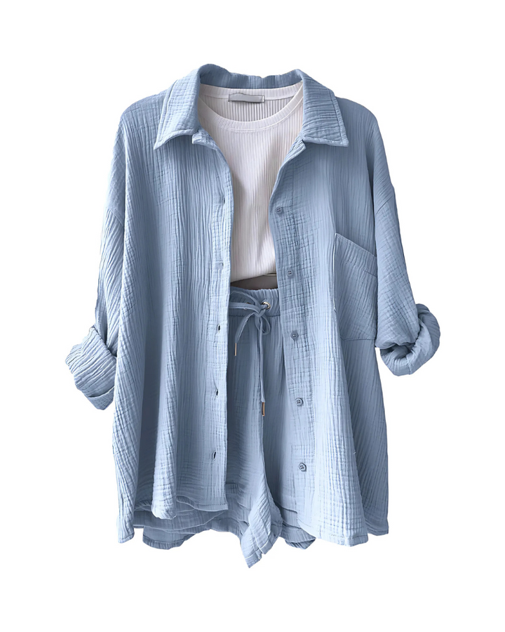 Gracie™ | Completo Corto Buttonato Testurizzato