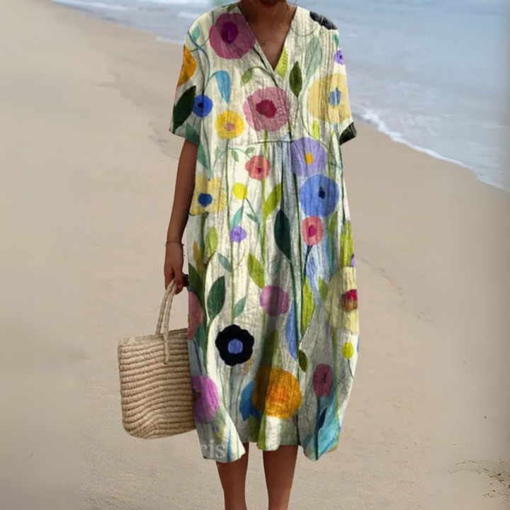 Clarissa™ | Abito Estivo Floreale Elegante e Leggero