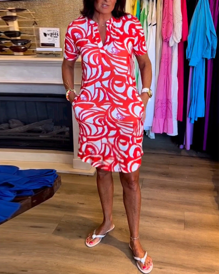 Theo™ | Abito estivo leggero a trapezio con scollatura a V