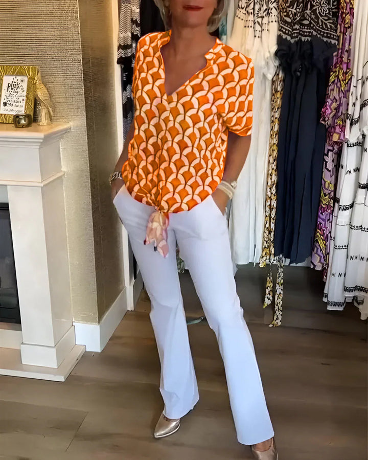 Marina™ | Blusa estiva elegante con dettaglio di bottone