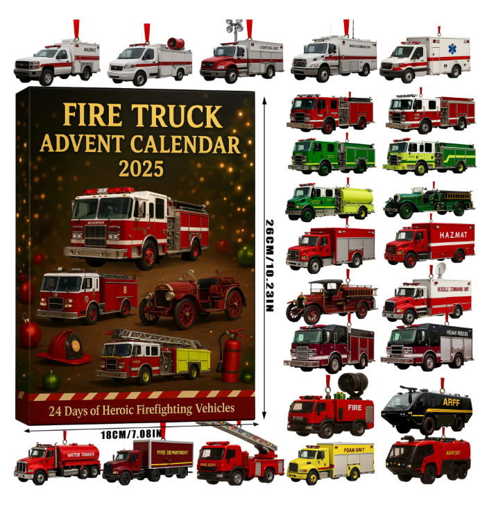 🚒🔥 CALENDARIO DELL’AVVENTO CAMION DEI POMPIERI 2025 🎁🌲