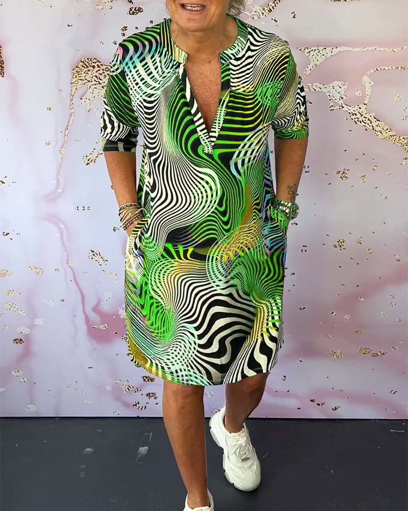 Evelora™ | Abito a V Colorato