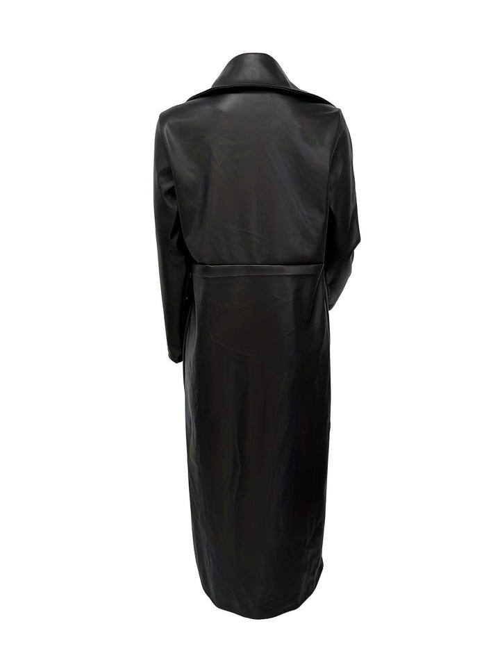 Thryvion™ | Cappotto Lungo Elegante con Aspetto in Pelle