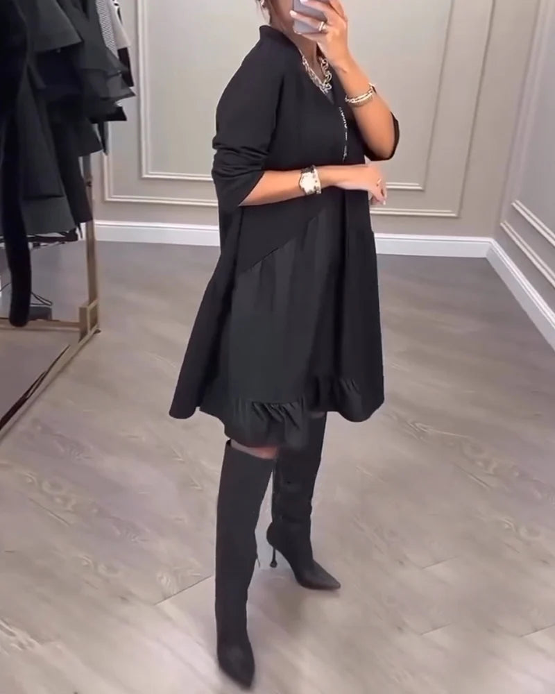 Zenfira™ | Abito Elegante con Scollatura a V e Spirito Artistico