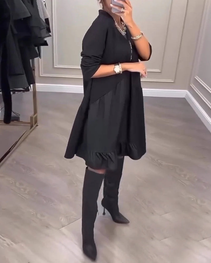 Zenfira™ | Abito Elegante con Scollatura a V e Spirito Artistico