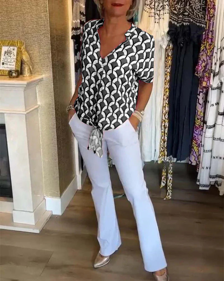 Marina™ | Blusa estiva elegante con dettaglio di bottone