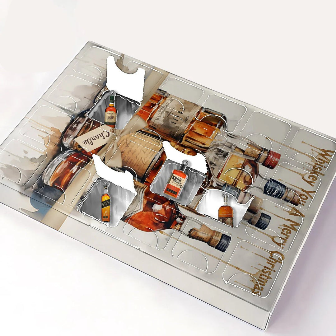 🥃Calendario dell'Avvento a tema whisky (con decorazioni)🎄