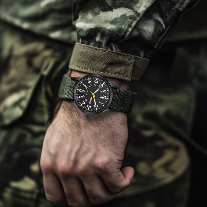 Olive™ | Orologio da Campo Robusto per Avventure Quotidiane