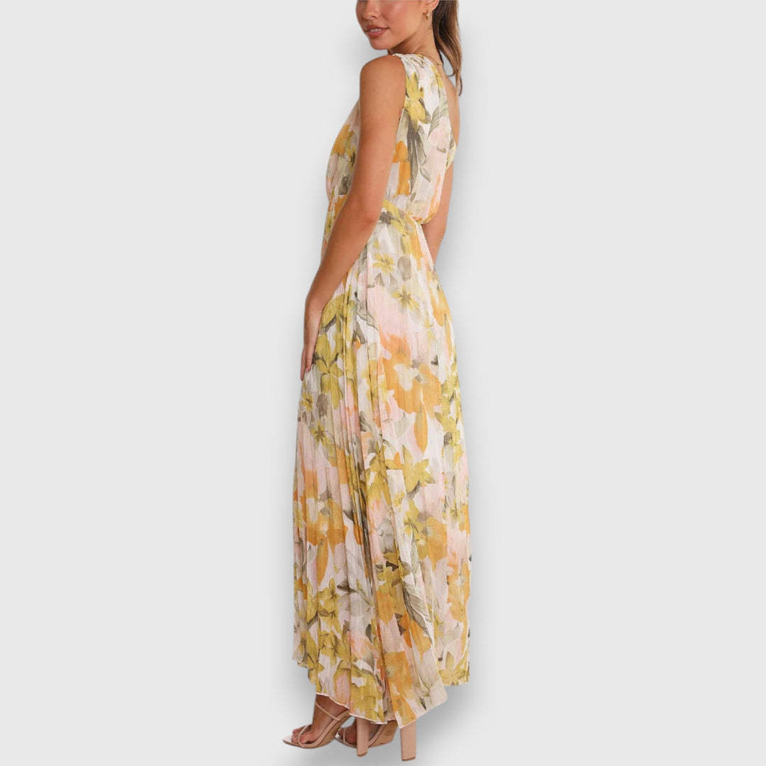 Usha™ | Abito Off-Shoulder Incantevole con Stampa Floreale