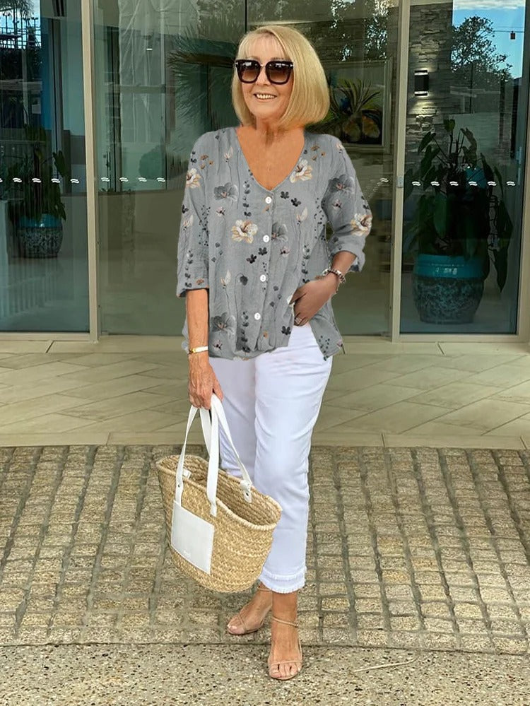 Eilo™ | Top Floreale Elegante per uno Stile Senza Sforzo