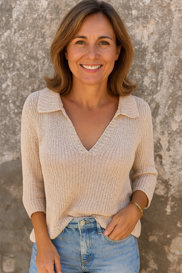 Adele™ | Elegante Top V-Neck Casual