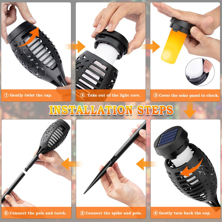 🔥Luci solari 2025 – Illuminazione esterna con effetto fiamma tremolante