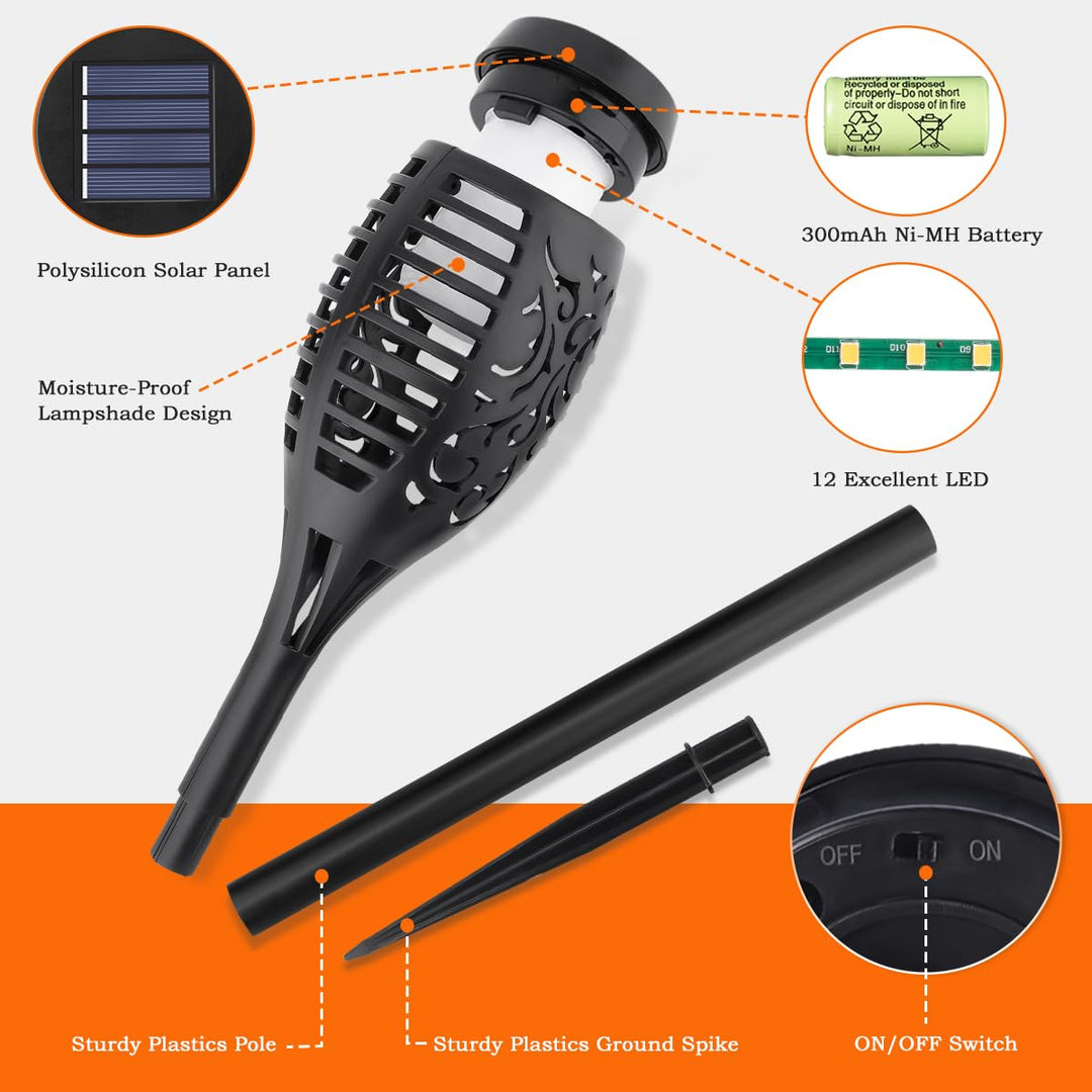 🔥Luci solari 2025 – Illuminazione esterna con effetto fiamma tremolante