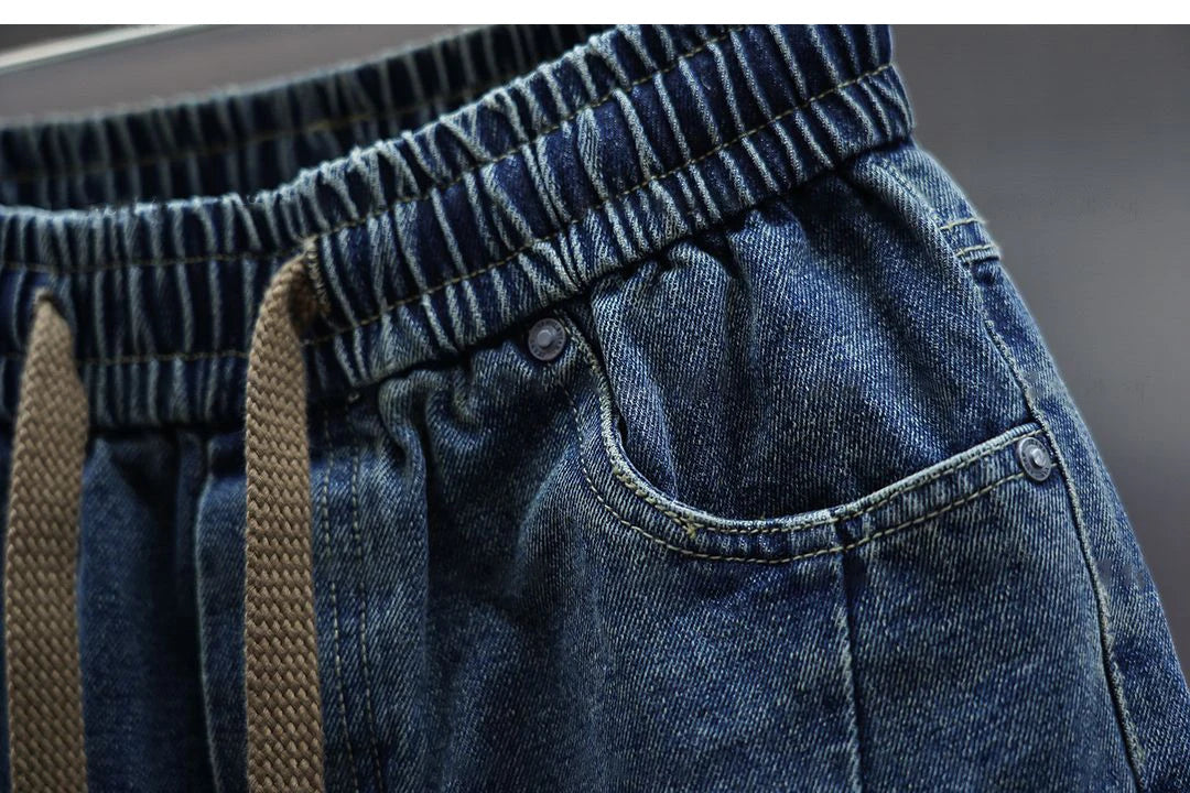 Clyro™ | Pantaloni Baggy in Denim con Cintura per un Look Urban