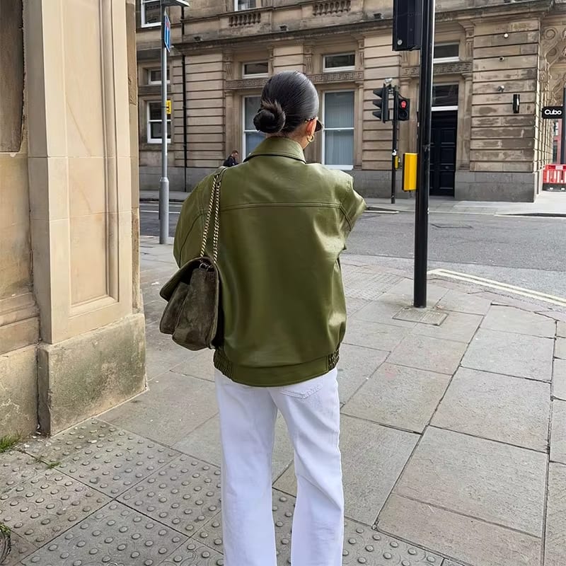 Worin™ | Giacca in Pelle Oversized con Eleganza Urbana