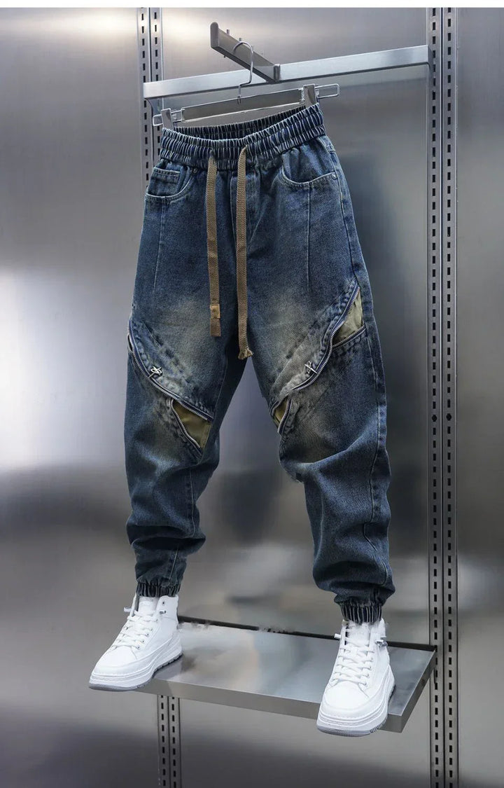 Clyro™ | Pantaloni Baggy in Denim con Cintura per un Look Urban