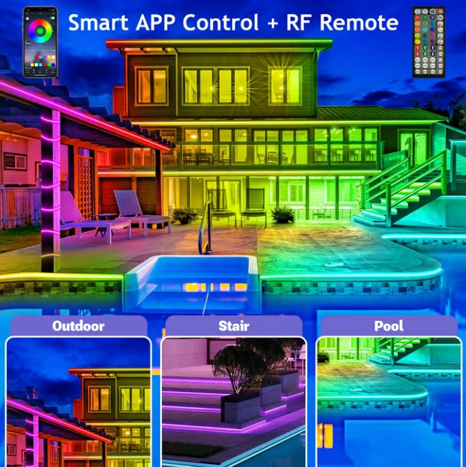 ⏰ Ultimo giorno di saldi! 🌈 Illuminazione LED da esterno intelligente e multicolore