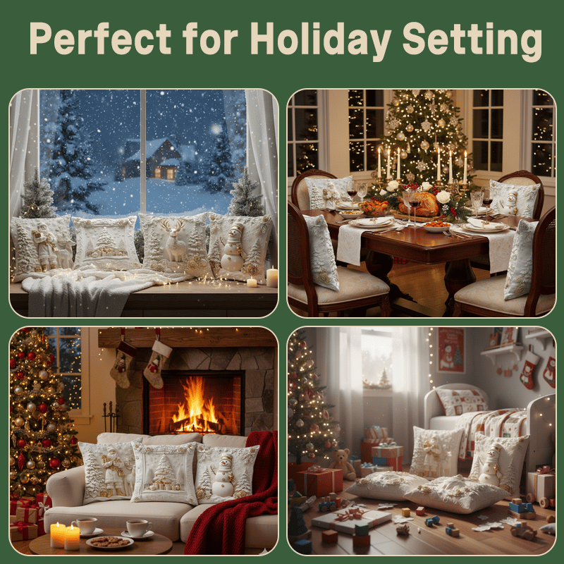 🎅 Saldi di Natale -49%!  Federa per cuscino con motivo natalizio