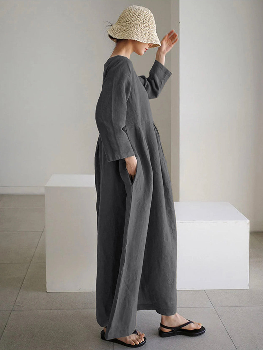 Vanni™ | Abito Ampio Elegante con Tasche Laterali