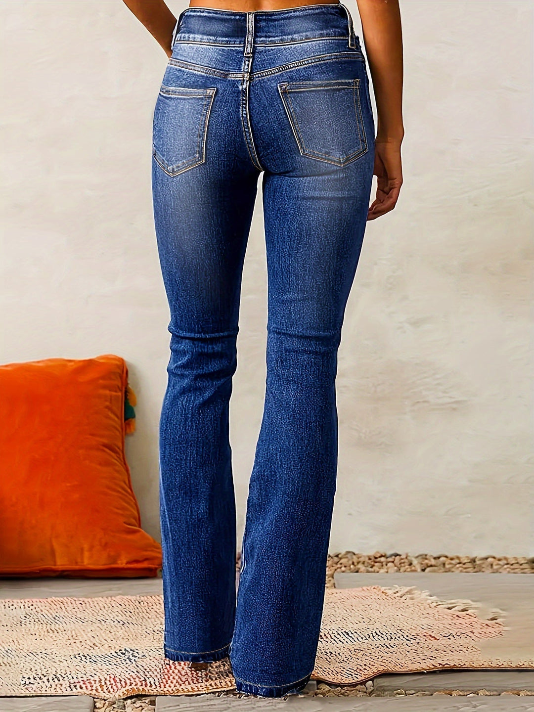 Elaina™ | Jeans svasati a vita alta