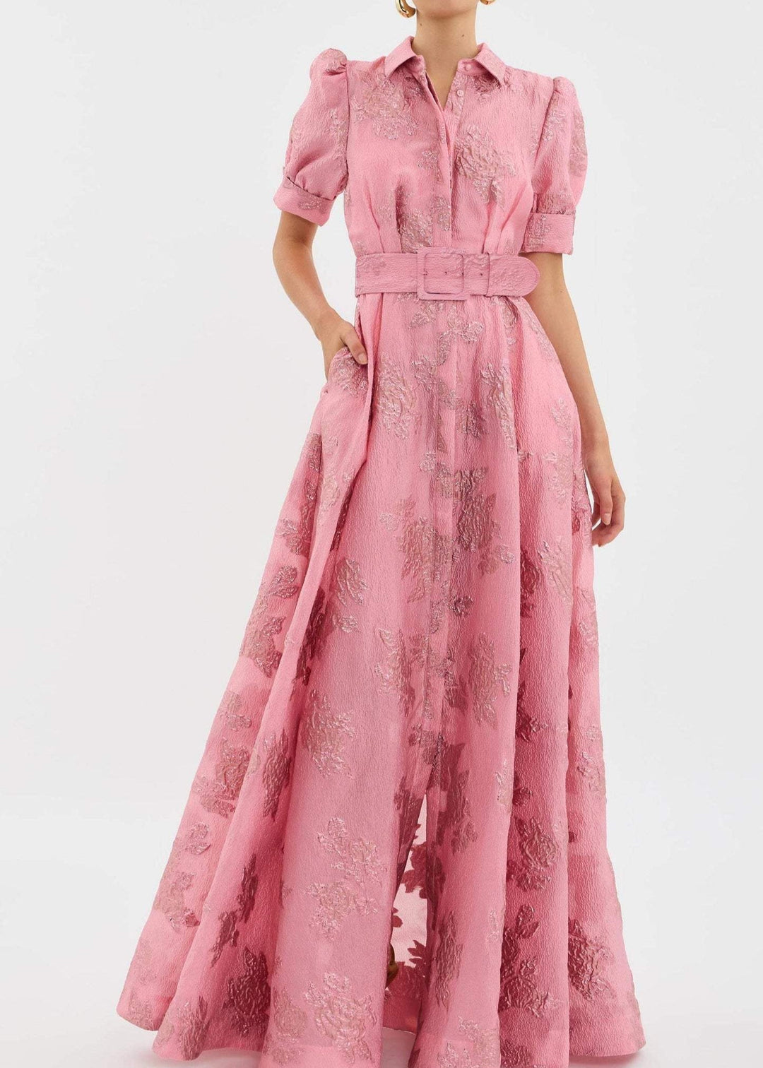 Pearl™ | Abito elegante a maniche corte e voluminose