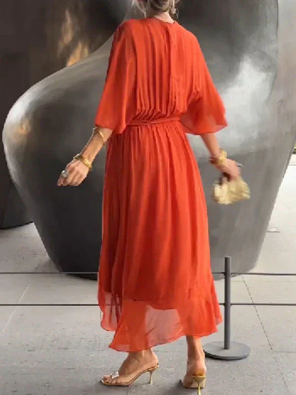 Milo™ | Abito Fluido con Collo a V Elegante