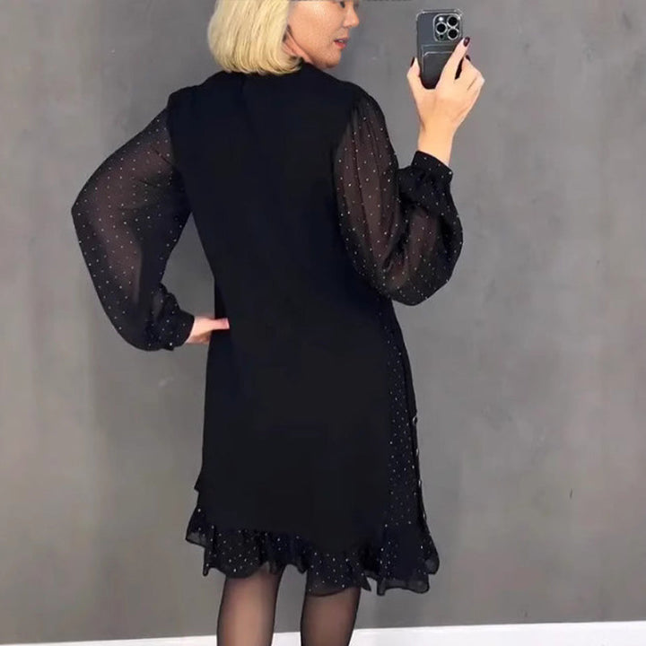 Astrarel™ | Abito elegante con scollo rotondo in zirconio