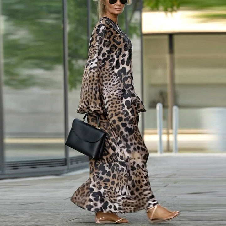 Heidi™ | Abito Fluido Elegante Stampa Leopardo