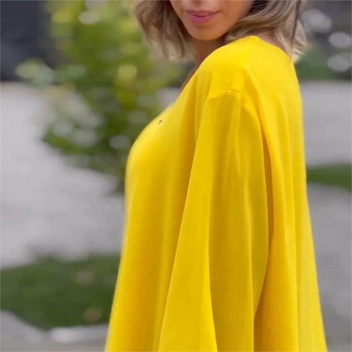 Jolie™ | Elegante Top a Doppio Strato con Zip e Collo a V