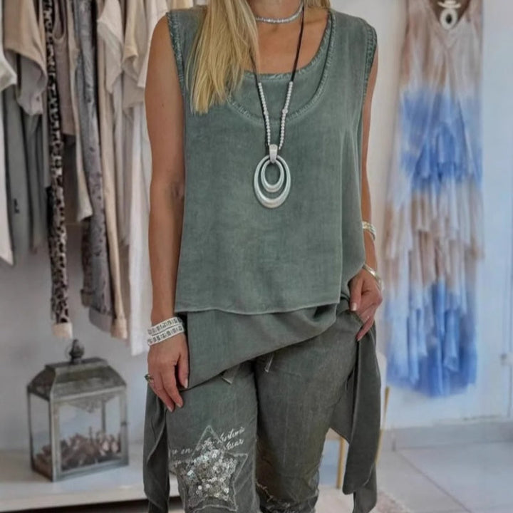 Lance™ | Completo stampato senza maniche - Top e pantaloni