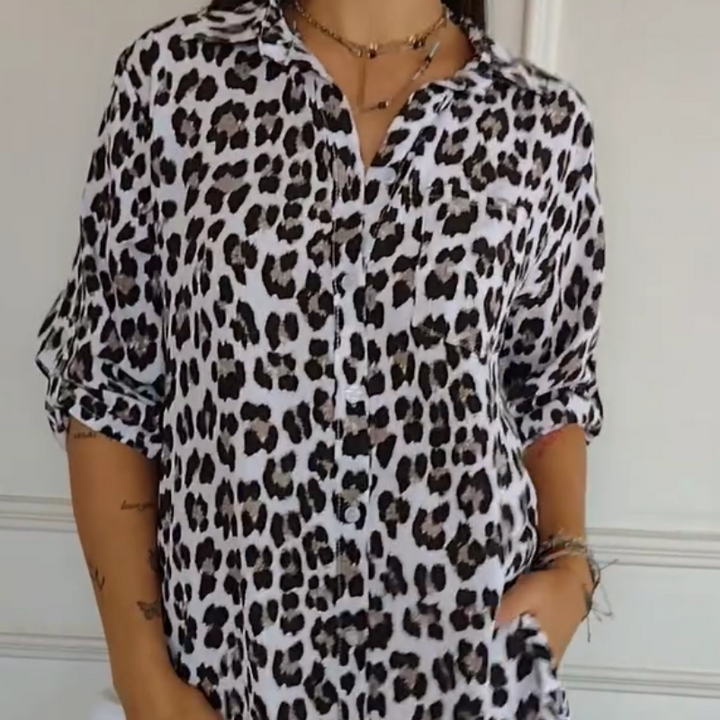 Skyla™ | Blusa Chic Stampa Leopardo