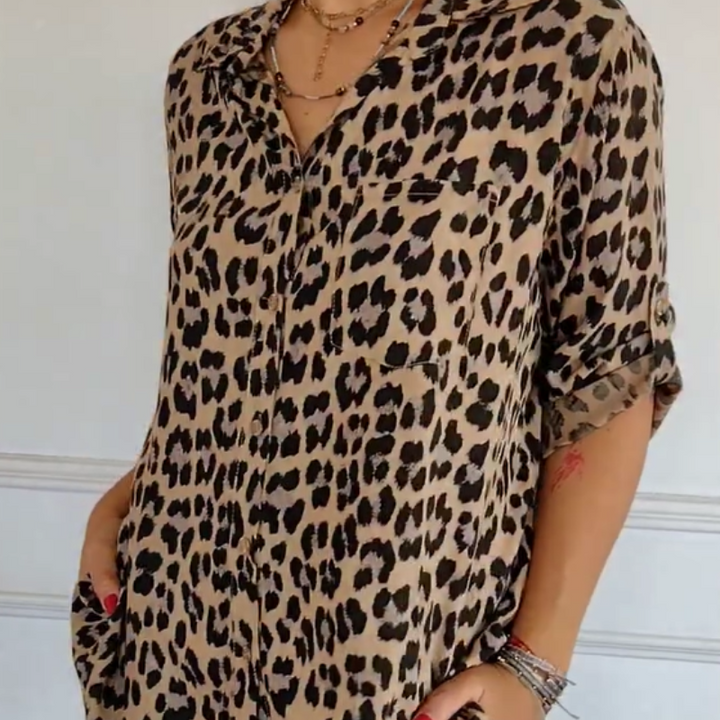 Skyla™ | Blusa Chic Stampa Leopardo