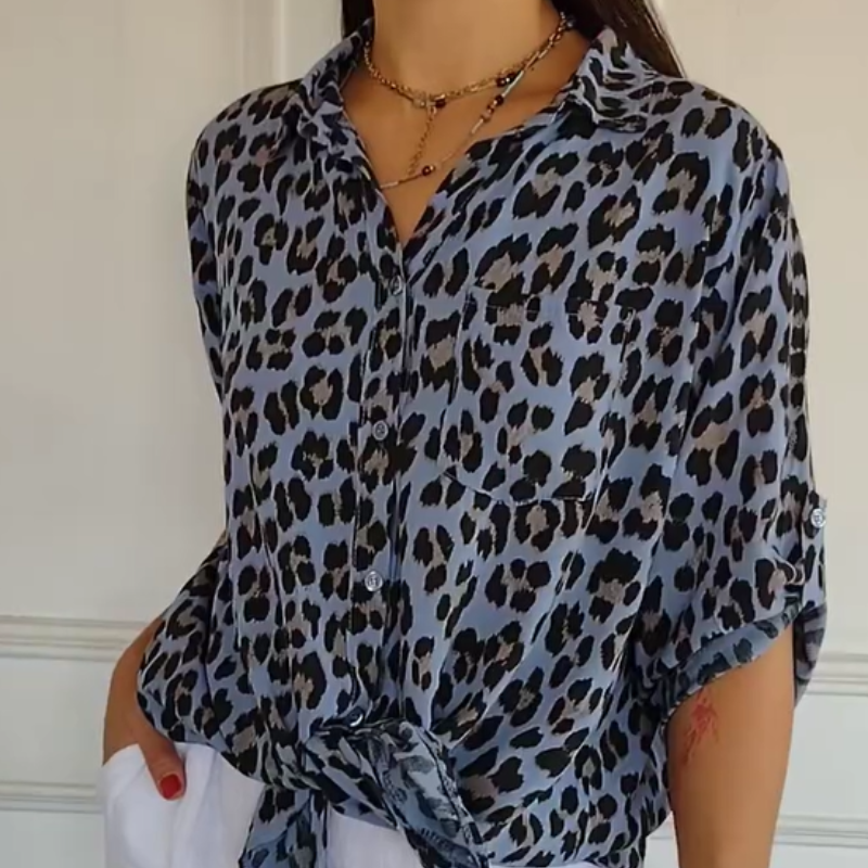 Skyla™ | Blusa Chic Stampa Leopardo