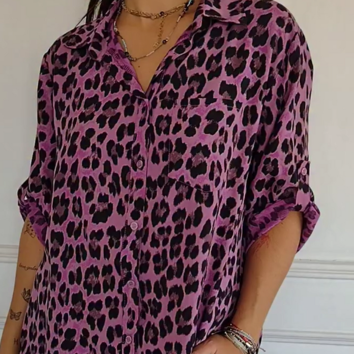 Skyla™ | Blusa Chic Stampa Leopardo