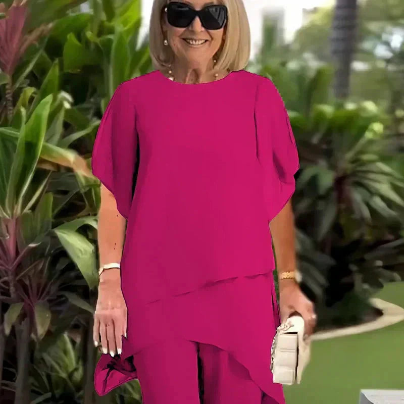 Giselle™ | Completo Elegante Top e Pantaloni Irregolari