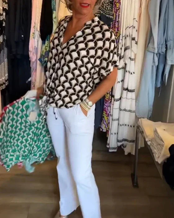 Marina™ | Blusa estiva elegante con dettaglio di bottone