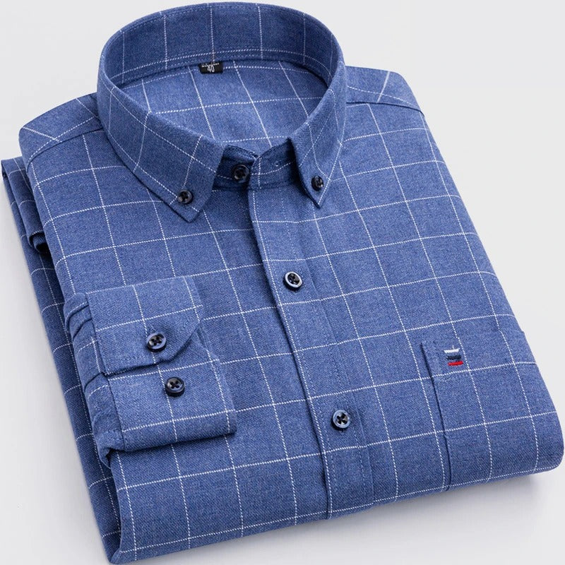 Liora™ | Camicia a Quadri Classica con un Tocco Contemporaneo